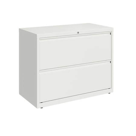 Hirsh 36 in W 2 Drawer Lateral File Cabinet, White, A4/Legal/Letter 23700