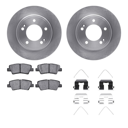 Dynamic Friction Co DFC Brake Rotor with 5000 Brake Pads and Hardware Kit 6512-21170