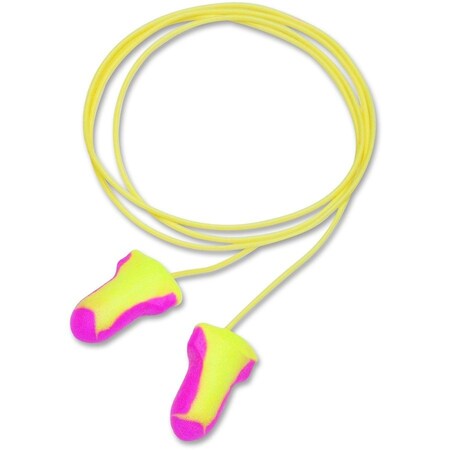 Honeywell Environmental HowardLeig, Ll-30 Laser Lite Single-Use Earplugs, Corded, 32nrr, Magenta/yellow, 100 Pairs LL30