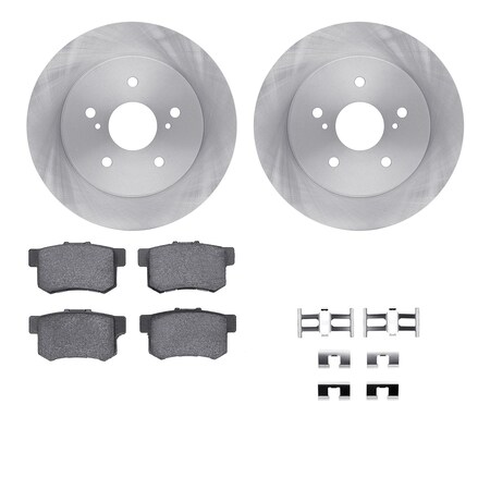 Dynamic Friction Co DFC Brake Rotor with 5000 Brake Pads and Hardware Kit 6512-01038