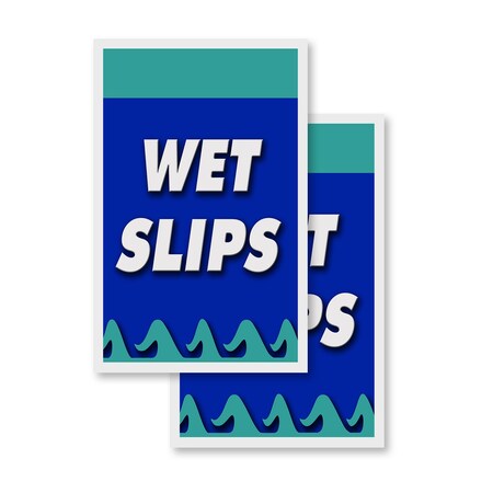 Signmission Wet Slips, Vinyl Decals Only 24 Inch x 36 Inch, Vinyl Decal, 2PK DSB-2436-2PACK-Wet Slips