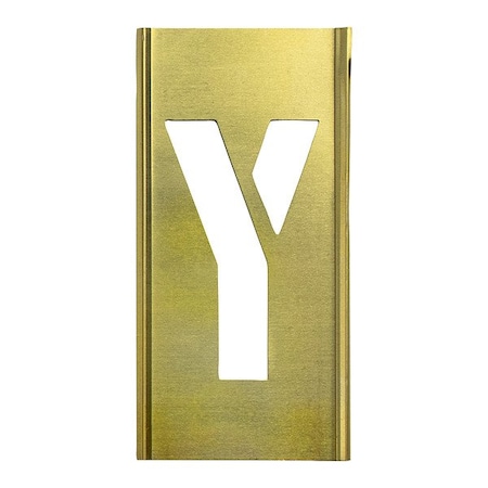 C.H. Hanson Stencil Sort-1" Brass Gothic Y, Letter, Gothic Font, Brass, 1 Pieces 10008Y