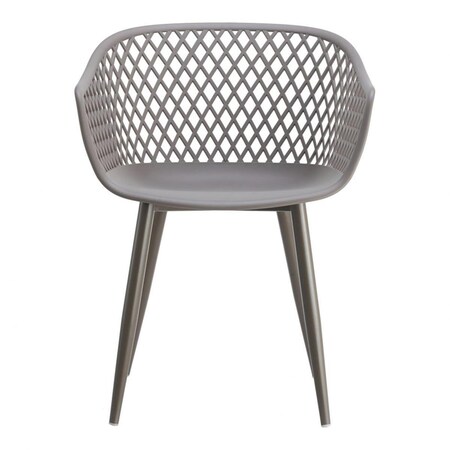 Moes Home Collection Piazza Grey Outdoor Chair - 31.7 x 23.6 x 22.6 in. , 2PK QX-1001-15