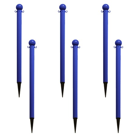 Mr. Chain 2" Blue Ground Pole (6-Pack) 91306-6