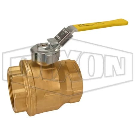 Dixon FBLV Imported Ball Valve, 4 in Nominal, FNPT End Style, Brass Body, PTFE Seat/Seal/Thrust Washer Sof FBVL400