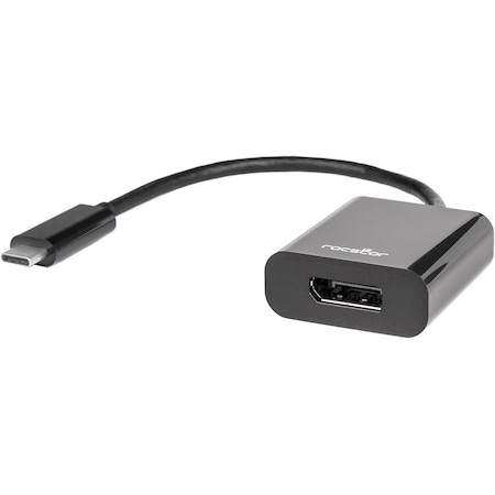 Rocstor USB-C to DisplayPort Adapter - 4K 60Hz - 3840 x 2160 Supported - Black - 1 Y10A237-B1