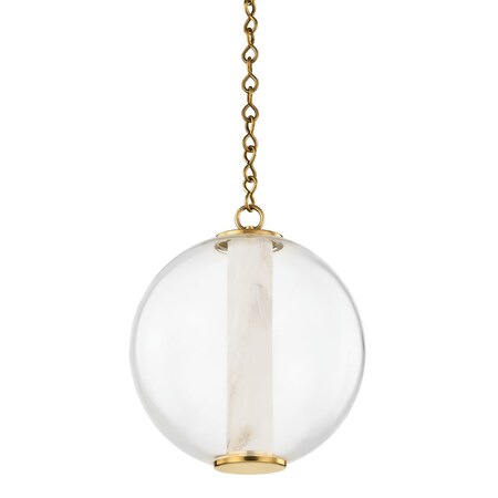 Corbett Lighting Pietra 1 Light Pendant 12 In. Vintage Brass 432-12-VB