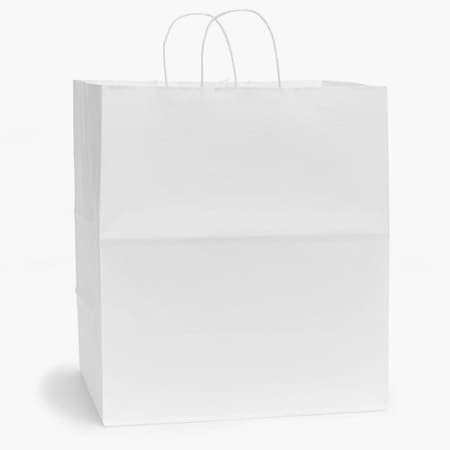 Nashville Wraps White Kraft Paper Shopping Bags, Regal 14.5x9x16in, 25PK MP12WH