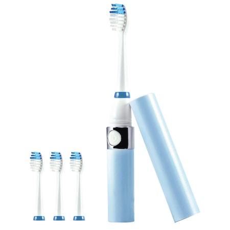 Pursonic S53-BL Portable Sonic Toothbrush in Blue with 3 Brush Heads S53BL