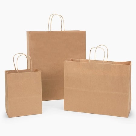 Nashville Wraps Natural Brown Kraft Shopping Bag Assortment, 300PK 3PNA