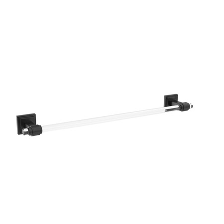 Amerock Glacio Clear/Matte Black Contemporary 18 in 457 mm Towel Bar BH36063CMB