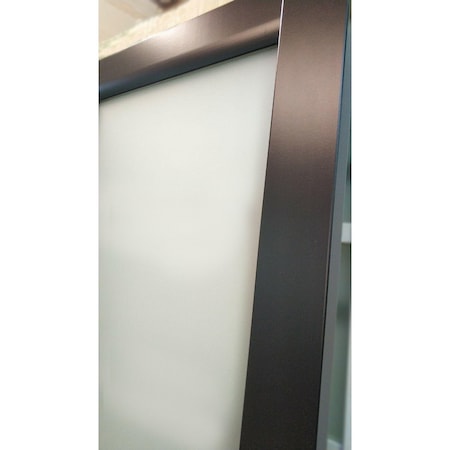 Sartodoors Sturdy Barn Door Frosted Tempered Glass Planum 2102 Black 18x84 Solid Core Modern Interior PLANUM2102BD-S-BLK-1884