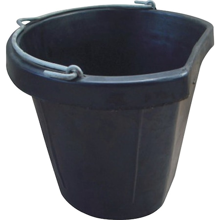 Tuff Stuff Products 12 Qt. Rubber Flat-Back Bucket RB-FB12