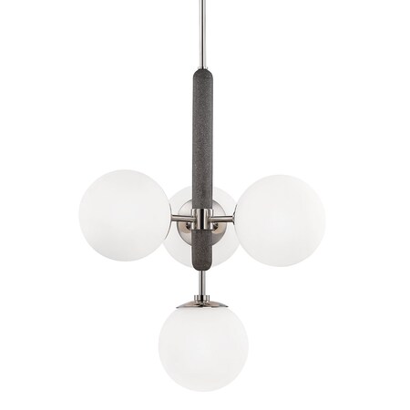 Mitzi Brielle 4 Light Chandelier 6.25 In. Polished Nickel H289804-PN