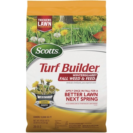Scotts Turf Builder WinterGuard 33.84 Lb. 12000 Sq. Ft. Coverage Fall Weed & Feed 22447