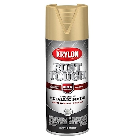 Krylon Rust Tough Enamel Spray Paint, Metallic, Gold, 12 oz, Can K09273008