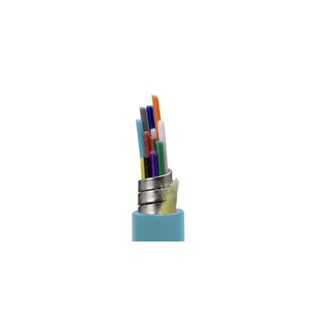 Cable Wholesale Armored 12 Strand Indoor Fiber Optic Distribution Cable, 10Gbit, OM3 50/125 Multimode, 20F2-312NF
