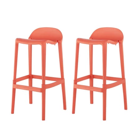 Lagoon Indoor and Outdoor Joyous Resin Bar Stool, 2PK 7057R5-BBLGS