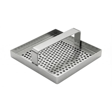 Amgood 5.75 in. x 5.75 in. Stainless Steel Floor Drain Strainer with Handle AMG SSFDS-HANDLE 1A-Z