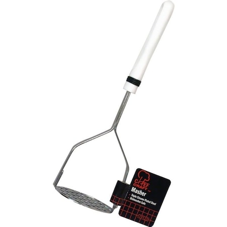 Chef Craft Potato Masher, Stainless Steel Head, Black Handle 12923