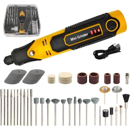 Edendirect Cordless Rotary Tool with 57 Accessories, 3-Speed Adjustable, LED Light, Rechargeable Battery IR-airxpro-0010