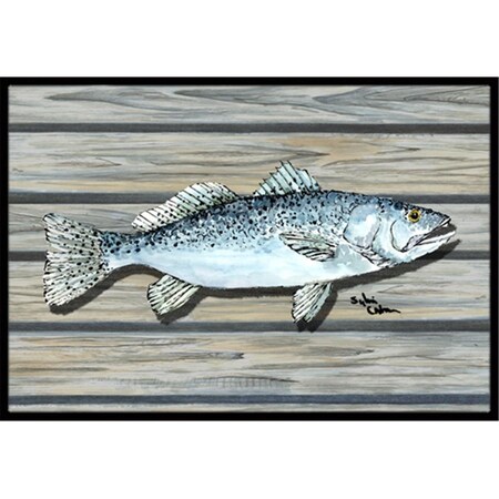 Carolines Treasures 8494-JMAT 36 x 24 in. Fish Speckled Trout Indoor Or Outdoor Doormat 8494-JMAT
