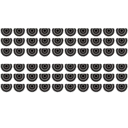 Teacher Created Resources Black and White Fiesta Die-Cut Border Trim, 35 Feet Per Pack, 6PK TCR6107