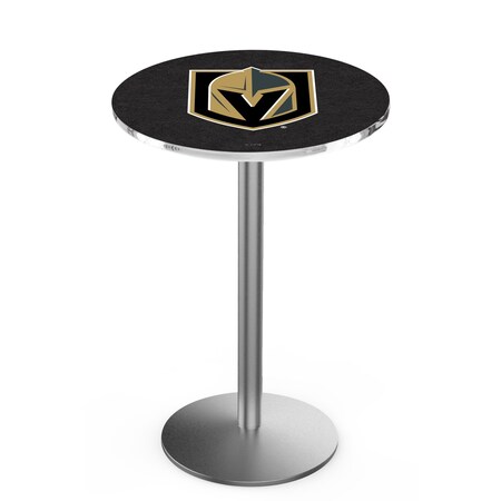 Holland Bar Stool Co 36" Stainless Steel Vegas Golden Knights Pub Table L214S3636LVGdKn