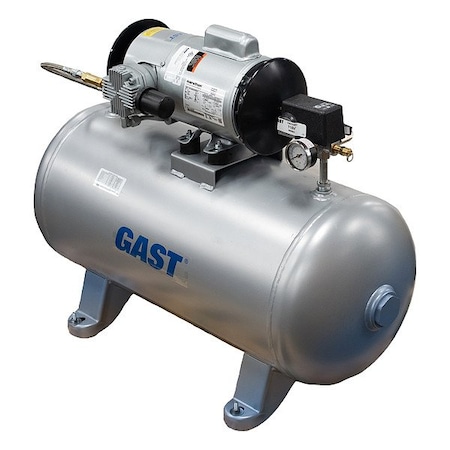 Gast Electric Air Compressor, 0.25 hp, 1 Stage 2LAF-46T-M200EX