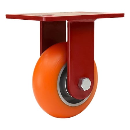 Hamilton Plate Caster, Steel, Rigid R-HS-52EMB-FITG-52-ZB