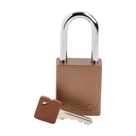 Brady Velocity Lockout Padlocks Aluminum 1.5in Shackle Clearance KD Brown SDAL-BRN-38ST-KD