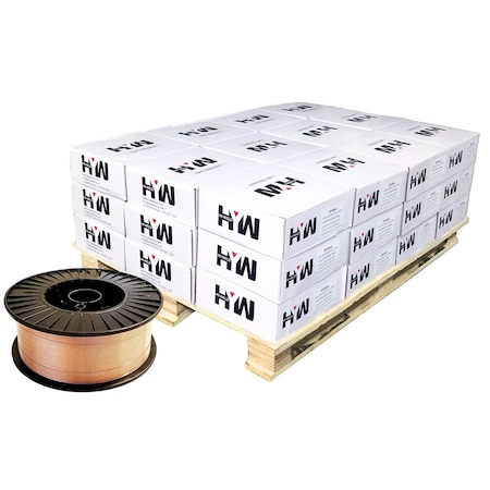 Hyw Products ER70S-6 Mild Steel Mig .035in Welding Wire 33-Pound Roll, 36 Spools on a Pallet 16035033-36