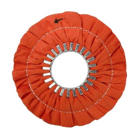 Renegade Products Usa 9" Stitched Airway Buffing Wheels, Orange, Single Stitch, No Center Plate FAW9X3N2-16POT-SO