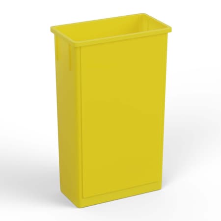 Regal Altair 23 Gallon Slim Rectangular Yellow Plastic Trash Can, Heavy Duty Resin Construction ZR-TC-300-SLIM23YW