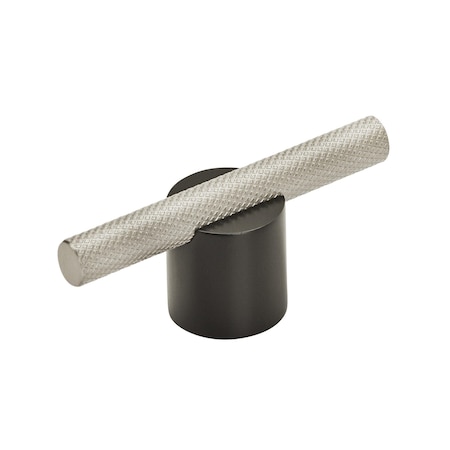 Amerock Transcendent 5/8 in 16 mm Center-to-Center Matte Black/Silver Champagne Cabinet Pull BP741416MBSC