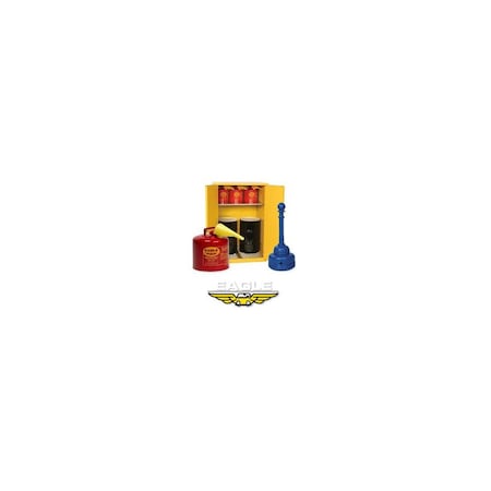 Justrite Type I Steel Safety Can For Diesel 5 Gal. W/funnel Flame Arrester Yellow UI-50-FSY