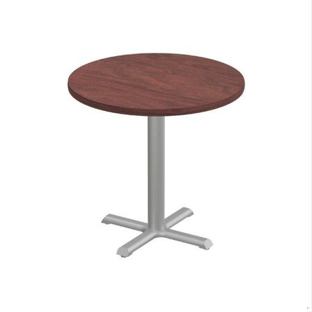 Correll Round Cafe Table, 24 in W, 24 in L, 29 in H, Particleboard Top, Mahogany SXT24R-20-98-20