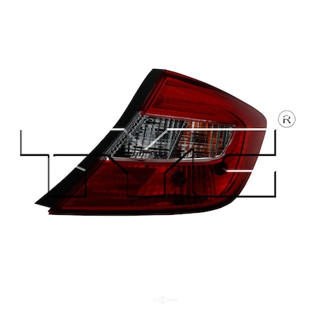 Tyc Capa Certified Tail Light Assembly 11-6373-00-9