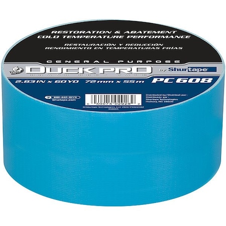 Shurtape Duct Tape, Blue, 60-1/8 yd L, 2-7/8 in W 105474