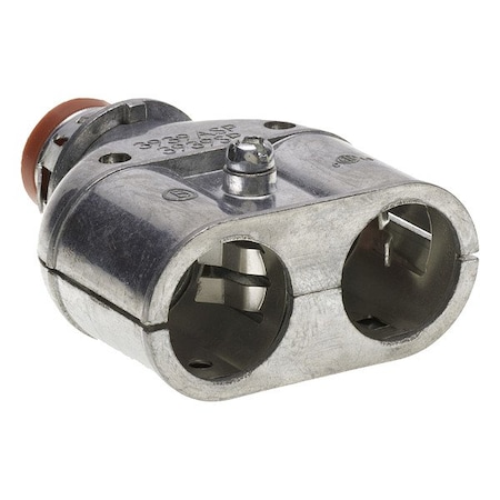 Bridgeport Duplex Connector Connector, 1/2 in, Snap-In, Die Cast Zinc, Ball Burnished, Mirror Smooth, Silver 3939ASP