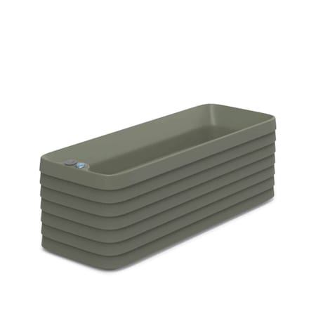 Crescent Garden TruDrop Slat Self Watering Windowbox, Olive, Medium 35"x13"x12"H A828882