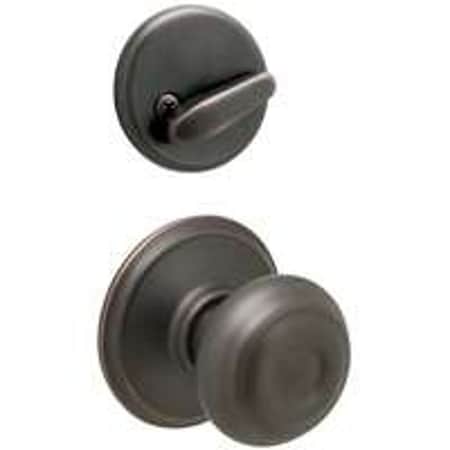 Schlage F Series Interior Pack, Aged Bronze, Knob Handle, 158 to 2 in Thick Door F59VGEO716