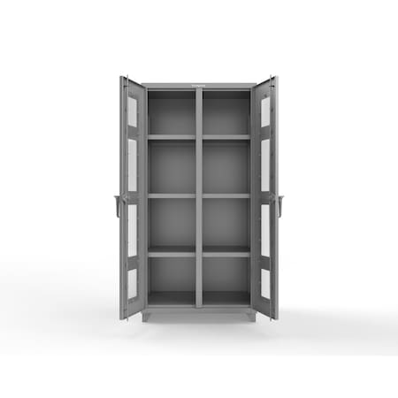 Strong Hold 14 GA Extra Heavy Duty Double Shift Clear View Cabinet 36-DS-LD-246-L
