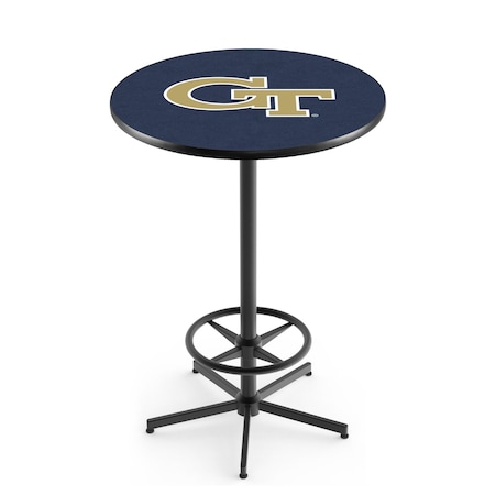 Holland Bar Stool Co 42" Black Georgia Tech Pub Table L216B4236GATech