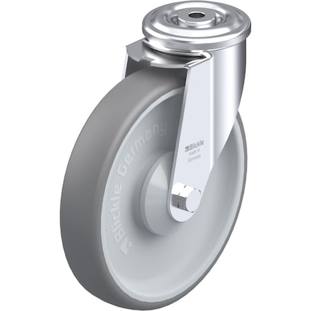 Blickle Kingpin Swivel Caster, TPR, 8", 440 lb. LER-TPA 200KA