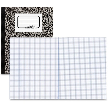 Rediform Permanently Bound Composition Book, Quadrille Rule, 80 10 x 7-7/8 Sheets 43475