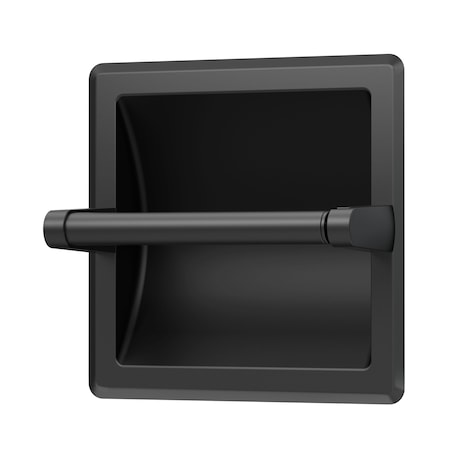 Gatco Pivoting Arm Recessed Toilet Paper Holder, Matte Black 752