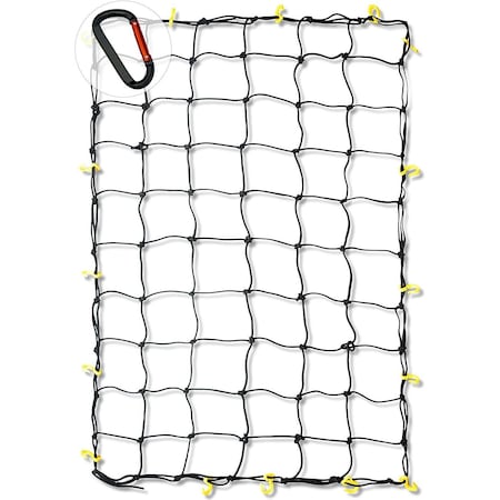 Neiko 4'x6' Super Duty Small Bungee Cargo Net with Detachable hooks, 16-Pieces 50971A