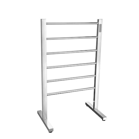 Anzzi Kiln 6-Bar Floor Mounted Towel Warmer Rack in Polished Chrome TW-AZ068CH