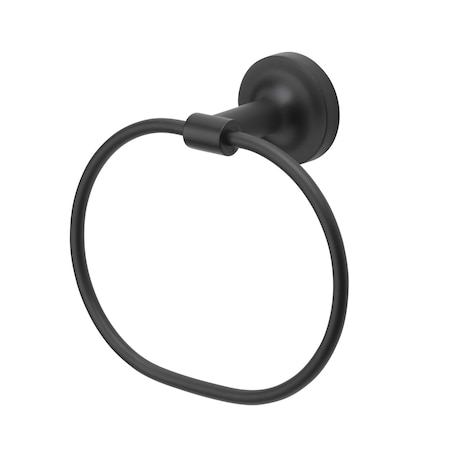 Gliderite Hardware Alpine Collection Towel Ring Matte Black Bathroom Hardware 9040-RD-MB-1